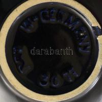 Német retro kék-piros kínáló, jelzéssel, hibátlan, d: 17,5 cm