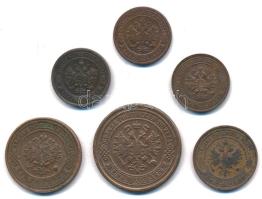 Orosz Birodalom 1876. 5k Cu + 1897-1915. 1k Cu (3xklf) + 1913. 2k Cu + 1916. 3k Cu T:XF-F
Russian E...