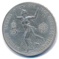 Ausztria 1908. 5K Ag "Ferenc József - Jubileum" T:XF karc, kis ph
Austria 1908. 5 Corona ...