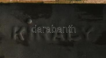 Király Károly: Retró jelzett gyertyatartó, hibátlan, h: 21,5 cm, m: 11 cm