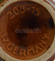 Retro német kerámia váza, jelzéssel, hibátlan, m: 15,5 cm