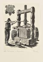 Olvashatatlan (Koch?) jelzéssel: 9 db karancsi (dél-baranyai) életképek, viseletek, a német nemzetis...