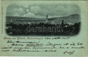 1901 Beszterce, Bistritz, Bistrita; este. Carl Binder / night (EK)