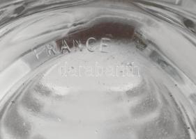 Bíborpácolt díszítéssel francia üvegváza, jelzéssel, szép állapotban, m: 24,5 cm