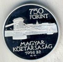 1998. 750Ft Ag "Budapest egyesítésének 125. évfordulója" T:PP