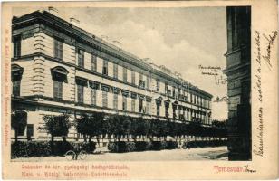 1900 Temesvár, Timisoara; Császári és kir. gyalogsági hadapródiskola. Králicsek Béla kiadása / Kais. u. Königl. Infanterie Kadettenschule / military cadet school