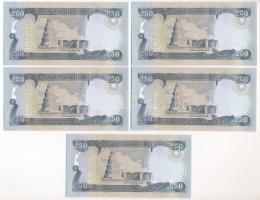 Irak 2013. 250D (látássérültek jelzéseivel) (5db) sorszámkövető T:UNC Iraq 2013. 250 Dinars (with ma...
