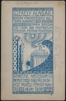 1913 Székely Aladár (1870-1940) modern fényképészeti műtermében készült, keményhátú, vintage fotó We...