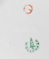 4 darabos Hollóházi dohányzó szett, jelzett, kopásnyomokkal