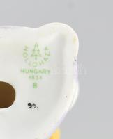 Hollóházi madaras lány, jelzett, kopással, m: 15 cm