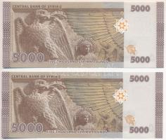 Szíria 2019. 5000P (2db) sorszámkövetők T:UNC Syria 2019. 5000 Pounds (2pcs) consecutive serials C:U...