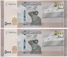 Szíria 2019. 5000P (2db) sorszámkövetők T:UNC Syria 2019. 5000 Pounds (2pcs) consecutive serials C:UNC