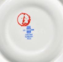 Zsolnay kék virágmintás kávés készlet, matricás, jelzett, szép állapotban