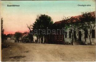 1927 Szentlőrinc, Baranya-Szentlőrinc; Országút utca, automobil. Vasúti Levelezőlapárúsítás 2682