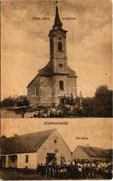 1920 Alsómocsolád, Fő utca, római katolikus templom. Hangya fogyasztási és értékesítő szövetkezet kiadása (kis szakadás / small tear)