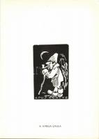 1962 12 metszet magyar grafikusoktól, benne Gross Arnold, Drahos István, Varga Gyula, stb. sorszámoz...