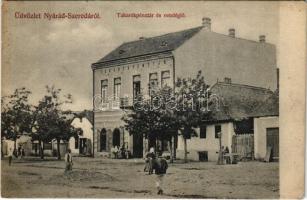 Nyárádszereda, Miercurea Nirajului; Takarékpénztár és vendéglő. Barra Albert kiadása, Rivoli fényképész felvétele / savings bank and restaurant