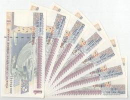 Törökország 2005. 1L (7db) sorszámkövető T:UNC Turkey 2005. 1 Lira (7pcs) consecutive serials C:UNC Krause P#216