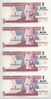 Törökország 2005. 1L (7db) sorszámkövető T:UNC
Turkey 2005. 1 Lira (7pcs) consecutive serials C:UNC...
