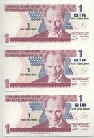 Törökország 2005. 1L (7db) sorszámkövető T:UNC
Turkey 2005. 1 Lira (7pcs) consecutive serials C:UNC...
