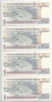 Törökország 2005. 1L (7db) sorszámkövető T:UNC
Turkey 2005. 1 Lira (7pcs) consecutive serials C:UNC...