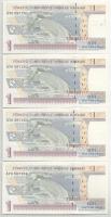 Törökország 2005. 1L (7db) sorszámkövető T:UNC
Turkey 2005. 1 Lira (7pcs) consecutive serials C:UNC...