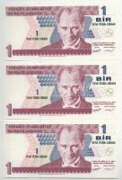 Törökország 2005. 1L (7db) sorszámkövető T:UNC
Turkey 2005. 1 Lira (7pcs) consecutive serials C:UNC...