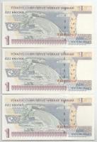 Törökország 2005. 1L (7db) sorszámkövető T:UNC
Turkey 2005. 1 Lira (7pcs) consecutive serials C:UNC...