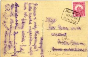 1929 Zalakoppány, látkép. Hangya fogyasztási szövetkezet kiadása + "ZALAKOPPÁNY" postaügyn...