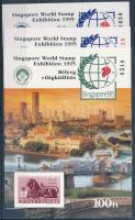 1995/5 + KA5a + KA5b Singapore 95 3 db-os emlékív garnitúra (10.000)