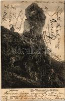 1904 Vársonkolyos, Sonkolyos, Suncuius; Rév-Vársonkolyos-Brátka, Jakobinus kő / rock, hiking spot (EK)