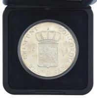 Hollandia 1993. Az 1816-os ezüstdukát mintájára készült Ag emlékérem, tanúsítvánnyal, dísztokban T:P...