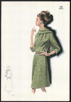 1965 3 db vintage női divatkép, ofszet nyomat, papír, 34x24 cm