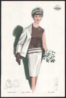 cca 1950 3 db Wemo Modes Internationales vintage divatkép, ofszet nyomat, papír, egyik lap szélén eg...