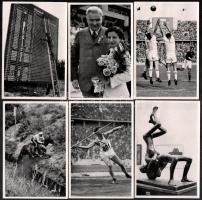 1936 Gyűjtőképek a berlini olimpiáról, hátoldalon németül feliratozva, jó állapotban, 15 db 12x8 cm