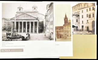 Roma. Attraverso la fotografia dal 1850 ai nostri giorni. 12 db kép, olasz nyelvű kísérőfüzettel. Ki...