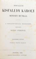 Kisfaludi Kisfaludy Károly minden munkái. I-IV. köt. [Két kötetbe kötve.] A Kisfaludy-Társaság megbí...