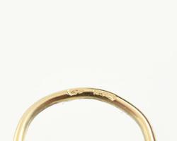 Arany (14/Au) Katicabogaras, sárga arany, fülbevaló, Reko korall és ónix. Jelzett, bruttó: 1,78g, Ga...