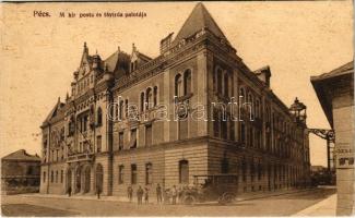 1922 Pécs, M. kir. posta és távírda palotája, postakocsi