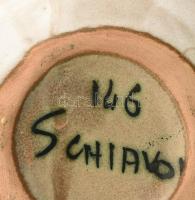 Schiavon virágmintás váza, jelzéssel, hibátlan, m: 16 cm