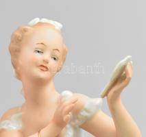 Wallendorf primadonna, biszkvit és mázas porcelán, jelzéssel, kis kopottsággal, m: 20 cm