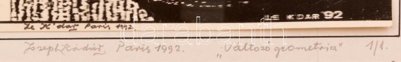 Joseph Kádár (1936-2019): Változó geometria, 1992. Elektrográfia, papír, jelzett, számozott (1/1)! Ü...