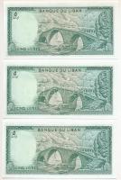 Libanon 1986. 5L (3db, sorszámkövető) T:UNC Lebanon 1986. 5 Livres (3pcs, consecutive serials) C:UNC Krause P#62