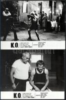 cca 1978 ,,K. O. című magyar film jelenetei és szereplői (köztük Cserhalmi György, Juhász Jácint), 5 db vintage produkciós filmfotó, ezüst zselatinos fotópapíron, 18x24 cm