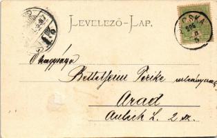 1906 Pécska, Magyarpécska, Pecica; Római katolikus templom. Holzeisen József kiadása / Catholic chur...