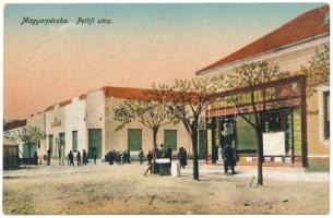 1915 Pécska, Magyarpécska, Pecica; Petőfi utca, Iritz Frigyes F. üzlete és saját kiadása / street view, publisher&#039;s shop (Rb)