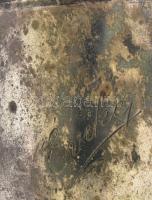 Antik ezüst (Ag) keresztelőpohár, oldalán vésett "Évike" felirattal. Jelzett, kopott, 56,2...