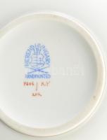 Herendi tulipánmintás porcelán bonbonier, kézzel festett, jelzett, hibátlan, d: 12 cm