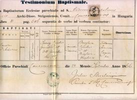 Meszlényi Gyula későbbi szatmári püspök aláírása