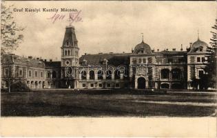 1911 Mácsa, Macea; Gróf Károlyi kastély. Muskat Miksa kiadása / castle (ragasztónyom / glue mark)